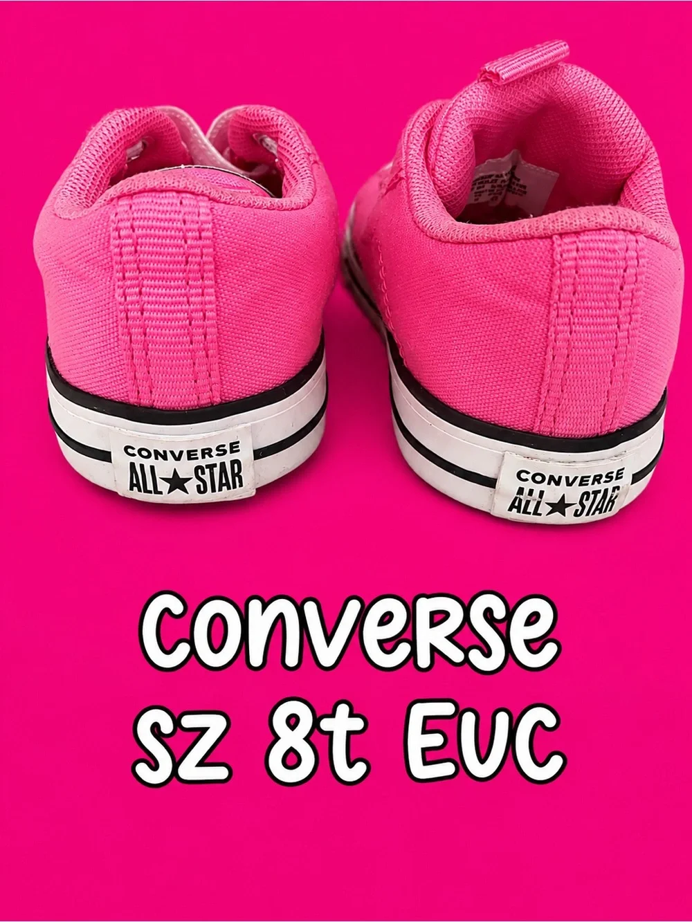 Converse Kids Hot Pink Low Top Sneakers 8 toddler